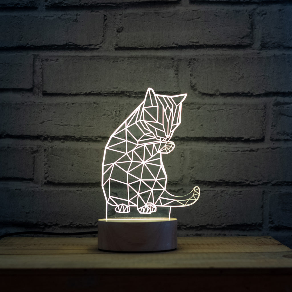 Geometric Press Paws Kitty Cat Lamp - 3