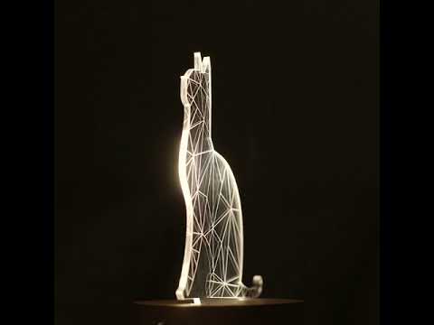 Cat led lamp in England