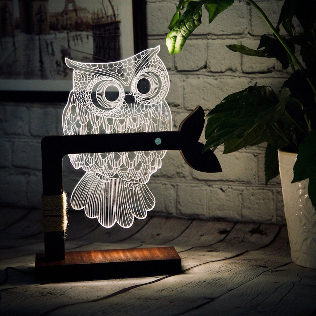 3D Illusion Owl Lamp in England