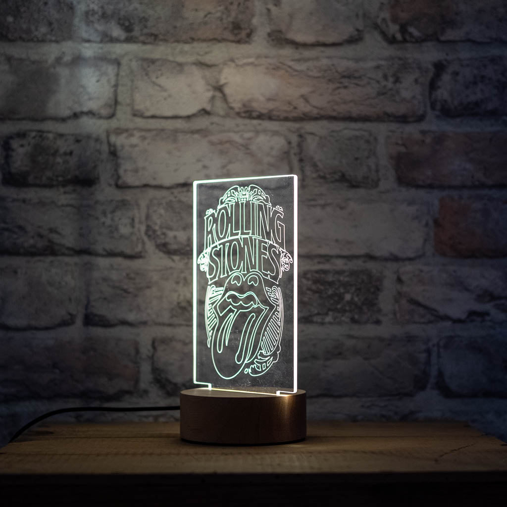 Engraved Rolling Stones Hot Lips Lamp