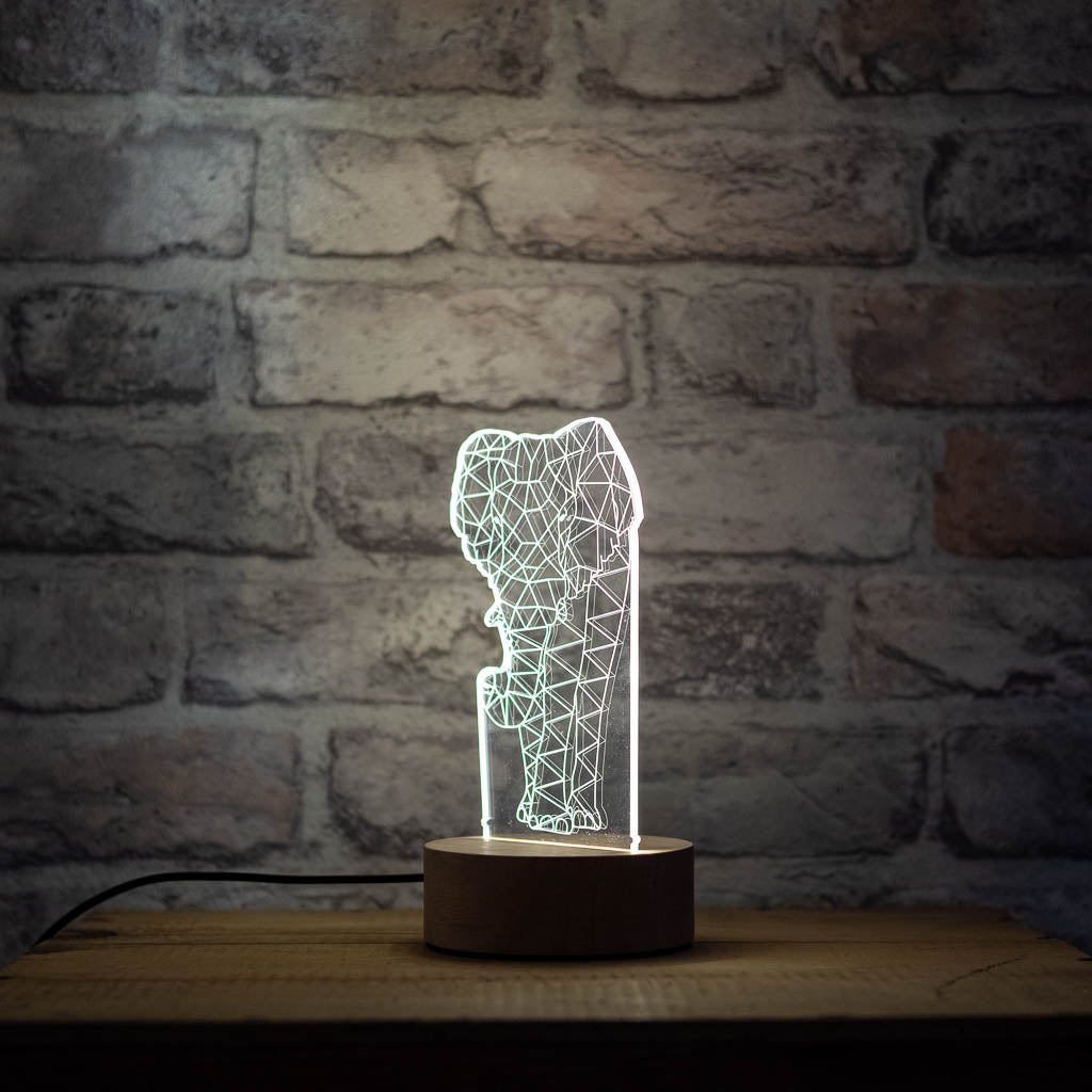 3D Illusion Elephant Walk Safari Animal Lamp