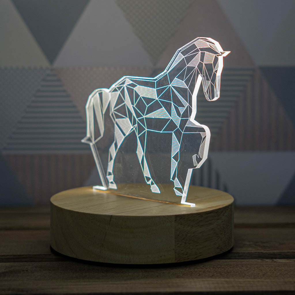 3D Illusion Horse Lamp delivery to England